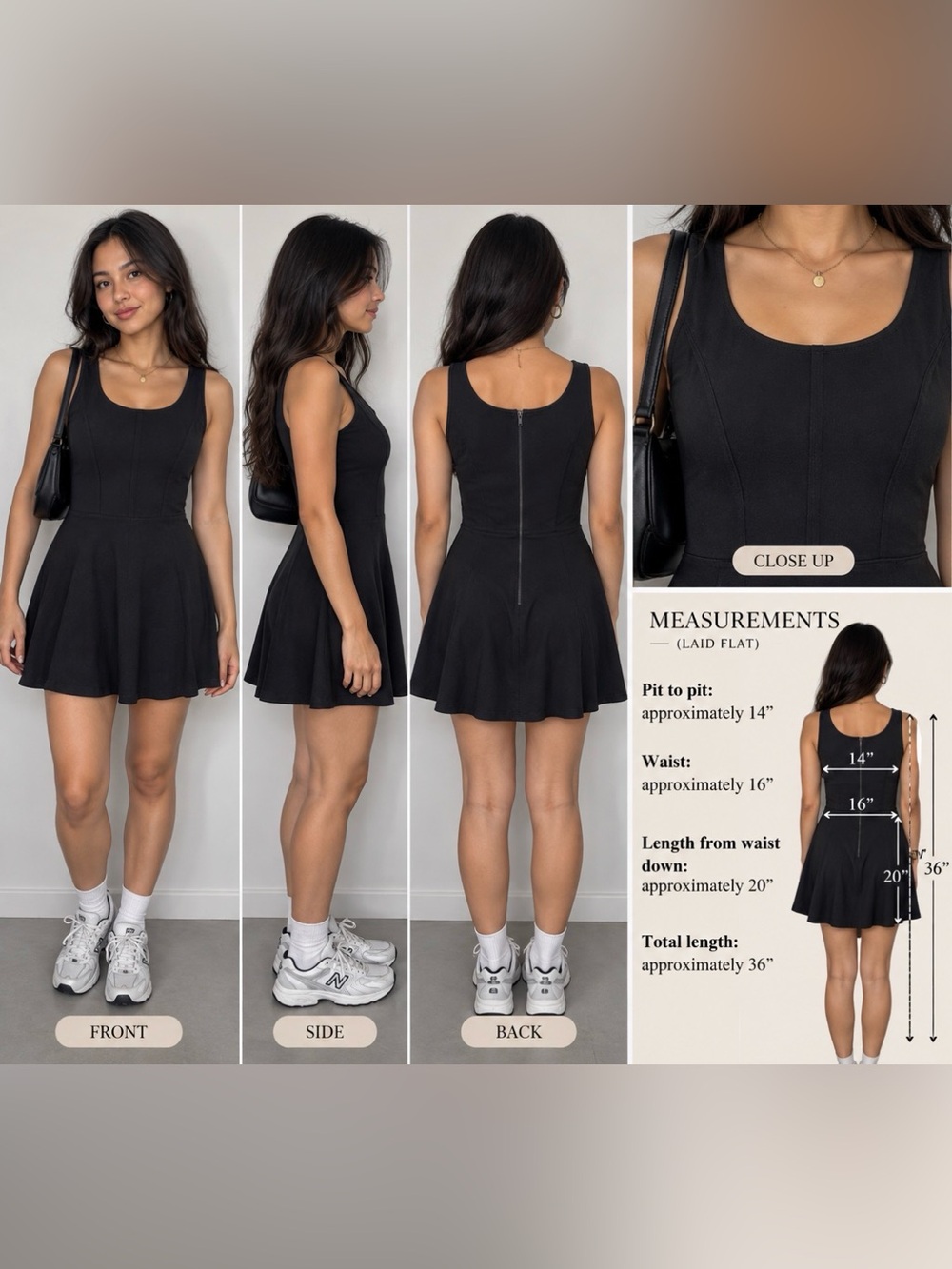 LOFT Black Sleeveless Fit & Flare Skater Dress Size 2 Stretch